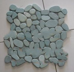 Slice pebble tiles