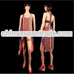 Unique Design Casual Hot 100% Chiffon Floral Printing Dress