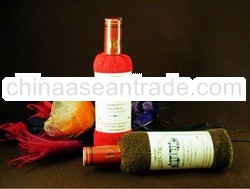 Bottles of wine towel