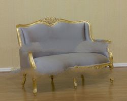 French Reproduction Sofa - Gold Gilt Versailles 2 Seater Settee