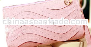 candy color raised grain women's PU purse