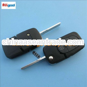 car flip folding key shell for Audi 3 buttons remote key shell 1616 battery