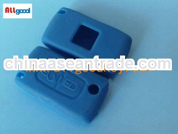 car remote key covers for Peugeot,Citroen 2 button flip key bag in Deep blue