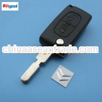 car remote key shell for Citroen 406 2 buttons remote key 433Mhz,ID46 chip