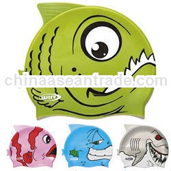 cartoon clownfish swimming silicone cap