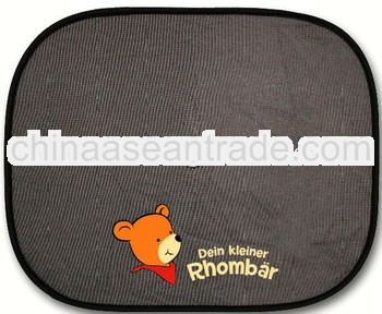 cartoon polyester mesh side car sun shade with silk screen printing
