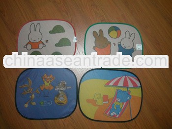 cartoon printed mesh fabric side car sun shade