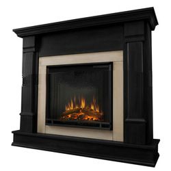 Dark Mahogany Silverton Electric fireplace real flame realflame