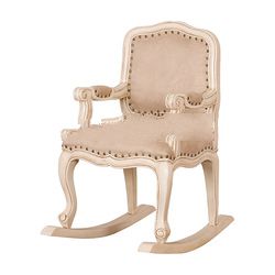 Mahogany Rocking Chair with Upholstery