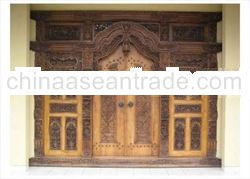 TEAK gebyok Ethnic Style, Full Door Model Carving.