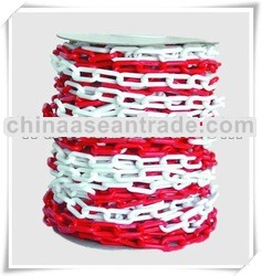 CHAIN, PLASTIC, SAFETY, RED&WHITE