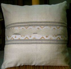 Silk Pillow Cover Decor - Cream/White