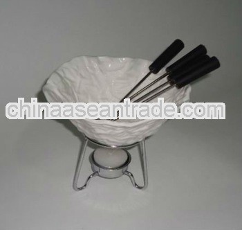 ceramic cheese fondue set,chocolate hot pot