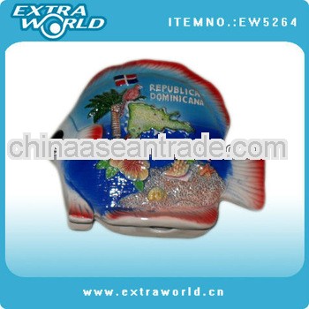 ceramic fish money bank for souvenir