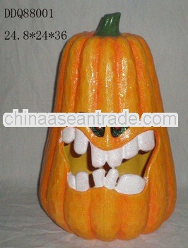 ceramic halloween lighted pumpkin