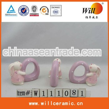 ceramic rabbit napkin ring