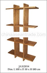 Natural Bookcase, 3 slots.