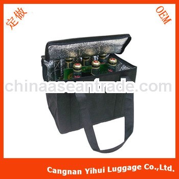 chevron non woven tote cooler wine bags pp