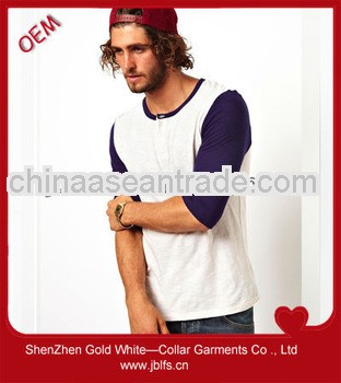 china wholesale 3/4 sleeves tshirts for men