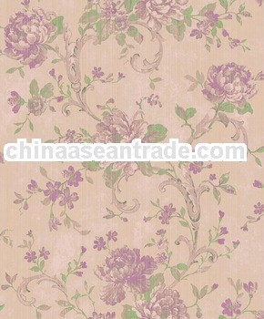 chinese flower design non-woven wallpaper