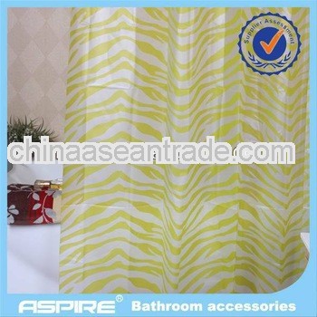chinese shower curtain in bathroom