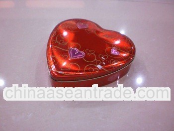 chocolate tin packaging heart tin box