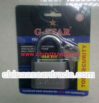 chrome plated round corner iron padlock