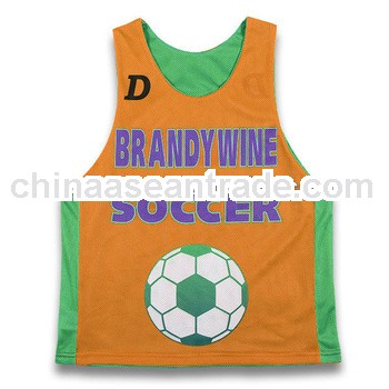classic wholesale custom sublimation reversible soccer bibs
