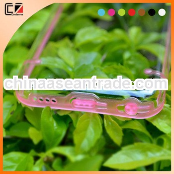clear PC +TPU frame with dust plug case for iphone 5C