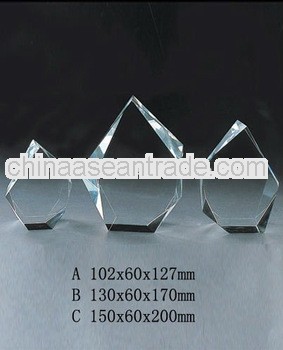 clear crystal blank block with engraved for crystal trophy and award (R-0305)