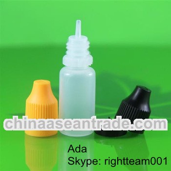 clear dropper bottle 10ml with childproof and tamper safety cap long tip
