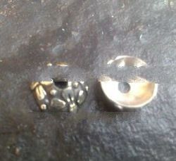 BCFMN01 - Sterling Silver Bead Cap 10mm with Antique Ornament