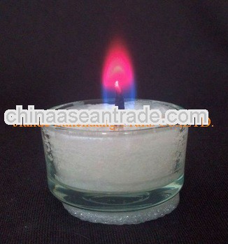 color flame tea light glass with light