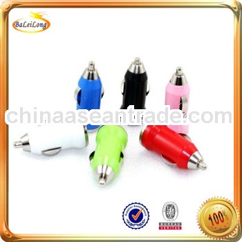 colorful common Universal high quality bullet usb car charger 1 usb port car charger