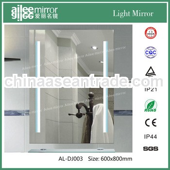 cosmetic pouch with mirror led light mirror