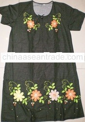 Woman Women Cloth Sleepwear Pajama Embroider