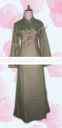 Abaya Syafina with Ribbon Embroidered Button or Shell Button