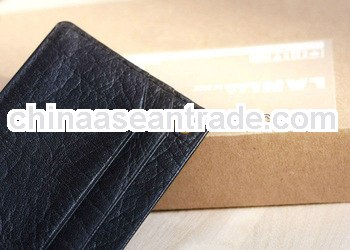 credit card holder leather wallet slim with logo imprinted