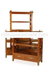 Bookshelves w/ Cross Sides & Drawers