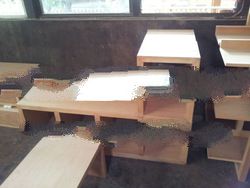 TV Stand- 5 storage teak