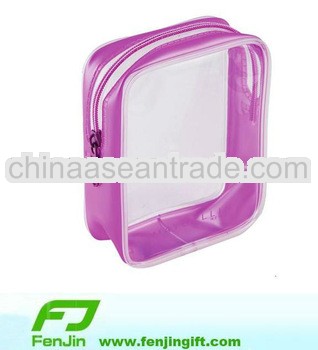 custom clear transparent pvc gift bag with zipper