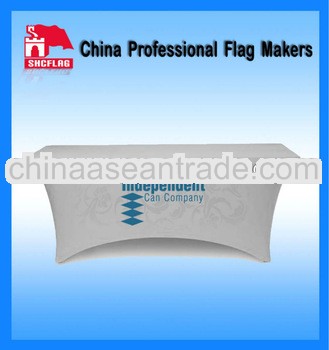custom logo printed tradeshow lycra spandex table covers