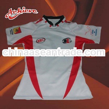 custom made rugby shirts with 100% polyester