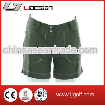 custom new design dry fit ladies green golf shorts