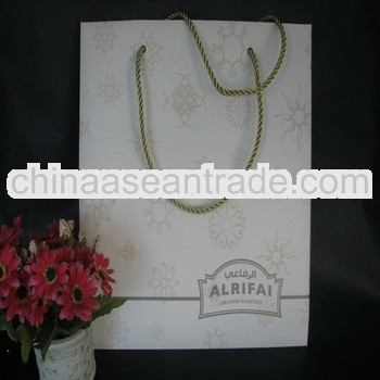 custom printed paper bag with rope handle