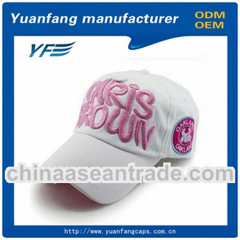 custom raised embroidery logo baseball cap