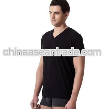 customed men's V neck t shirt for wholesale,100%cotton