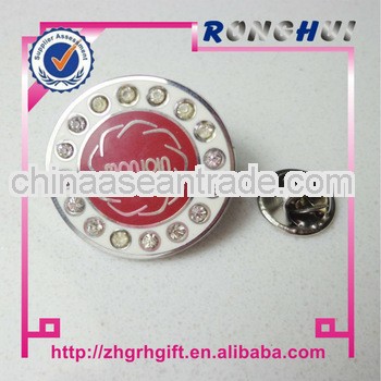 customized/personalized/pin badges with CZ stone