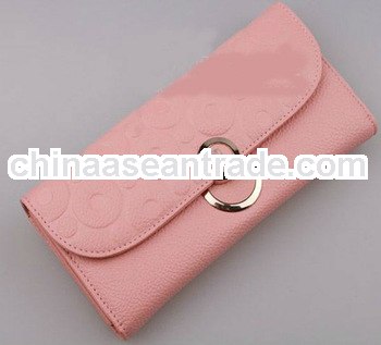 cute pink lady beauty leather purse