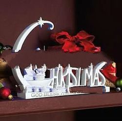White Christmas Word Figurines